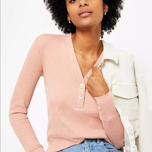 COPY - New in original package!The Loft HenleyRibbed Top